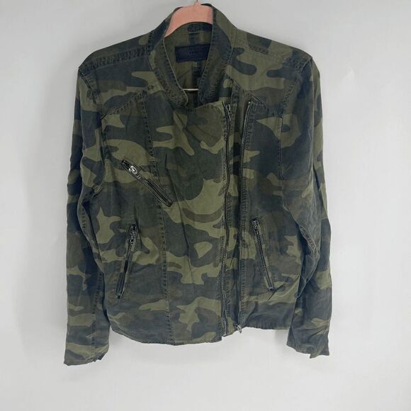 BlankNYC Women's Camo Zip Front Zipper Embellished Long Sleeve Jacket Medium - Picture 1 of 7